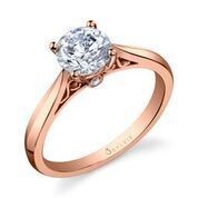 Carina Round High Polish Solitaire Engagement Ring