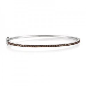 LeVian 14K Vanilla Gold® Bangle with Chocolate Diamonds® 1/2 cttw