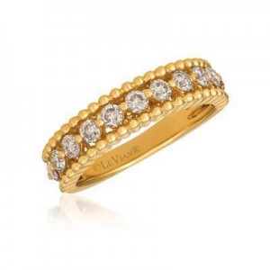 LeVian 14K Honey Gold Band with Nude Diamonds 5/8 cttw
