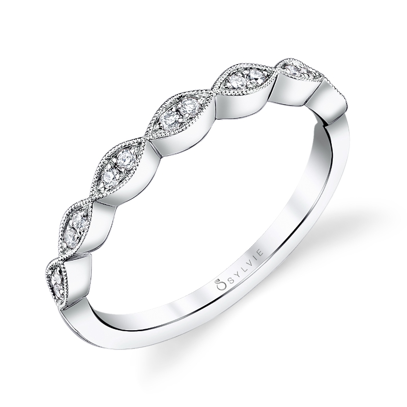Sylvie Diamond Stackable Wedding Band - Madeleina