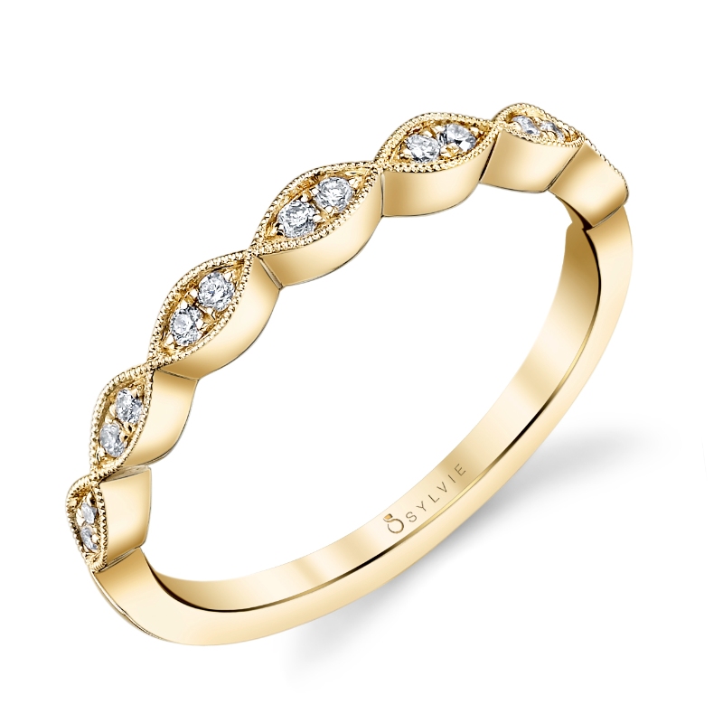 Sylvie Diamond Stackable Wedding Band - Madeleina