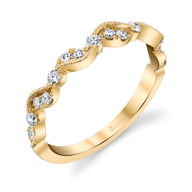 Sylvie Unique Stackable Wedding Band - Nathalie