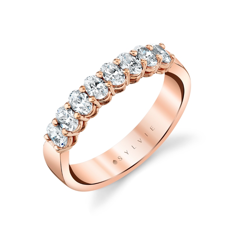 Sylvie Oval Shaped Wedding Ring - 0.75 CT