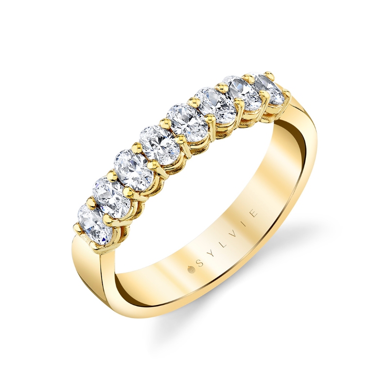Sylvie Oval Shaped Wedding Ring - 0.75 CT