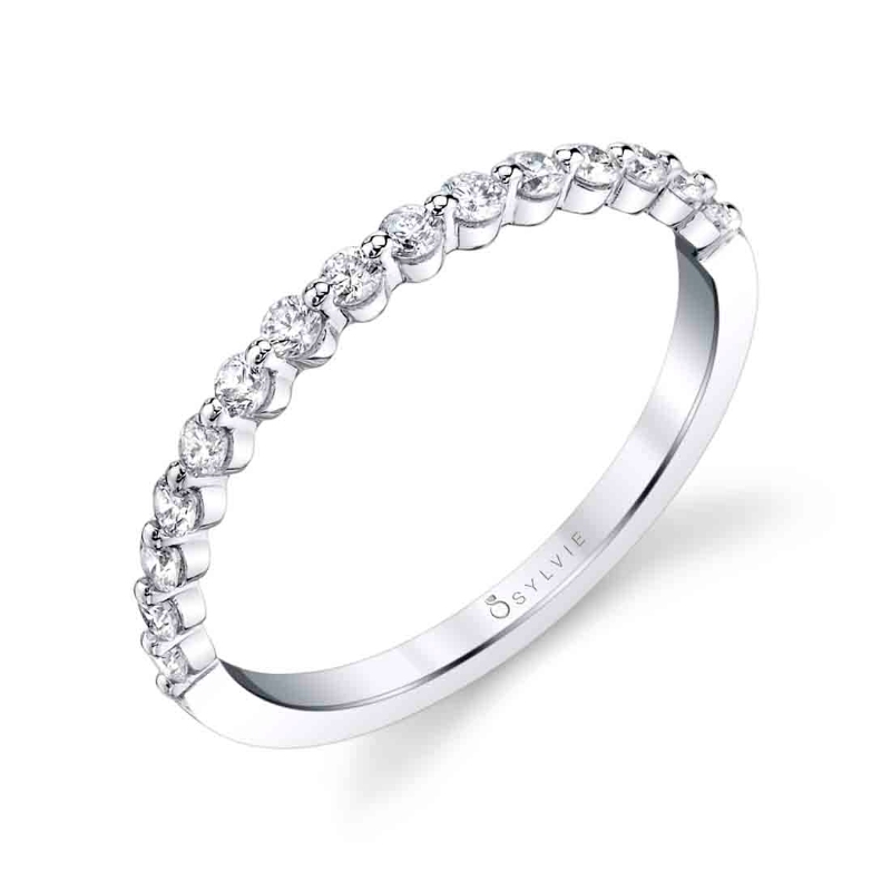 Sylvie Stackable Wedding Band - Cerise