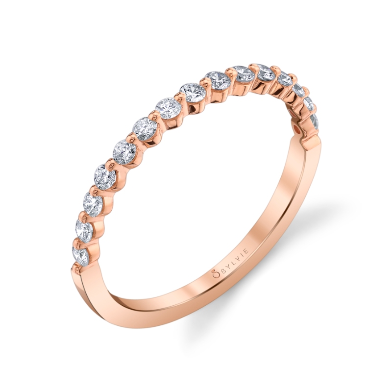 Sylvie Stackable Wedding Band - Cerise