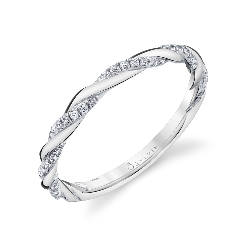 Sylvie Spiral Diamond Wedding Band - Jolie