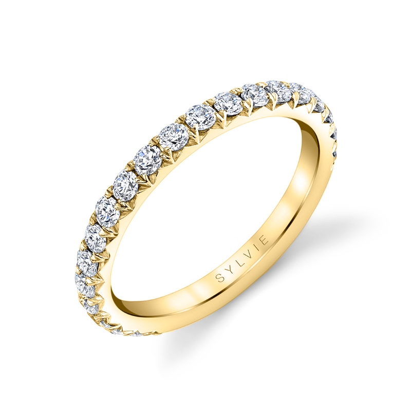 Sylvie Thick Pave Wedding Band - Malencia