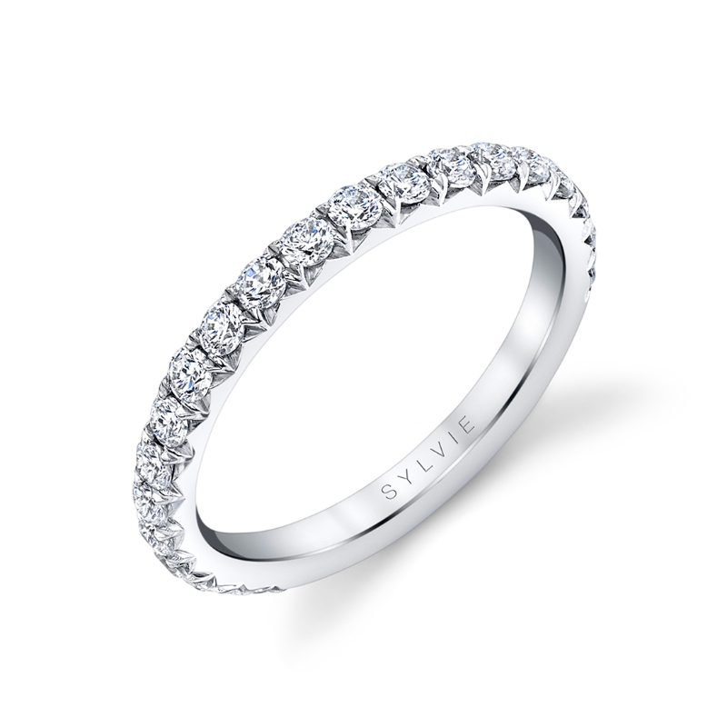 Sylvie Thick Pave Wedding Band - Malencia