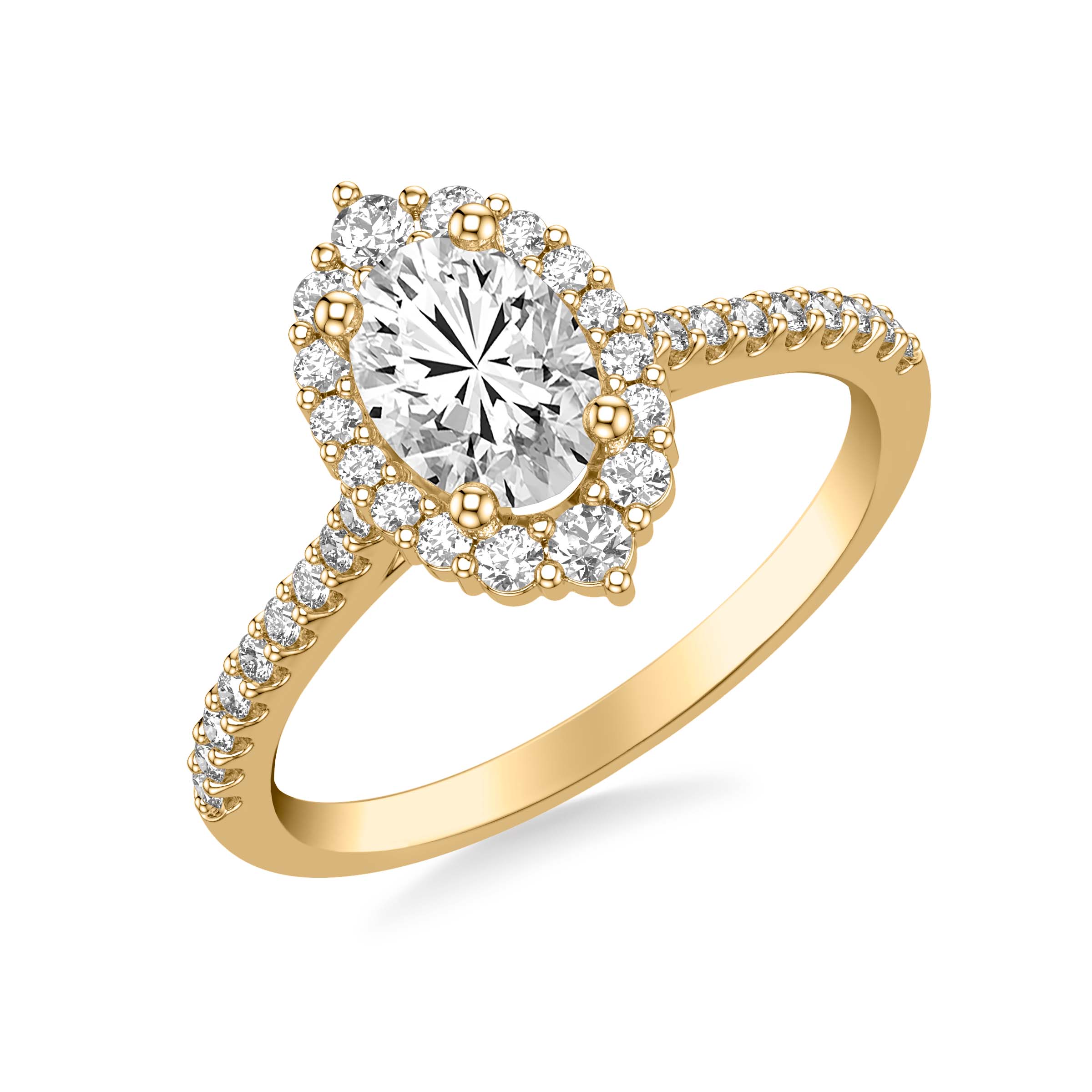 Oval Halo Diamond Engagement Ring