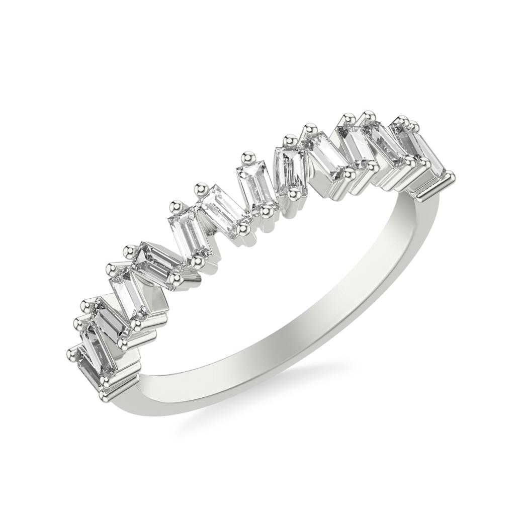 Scattered Baguette Diamond Band