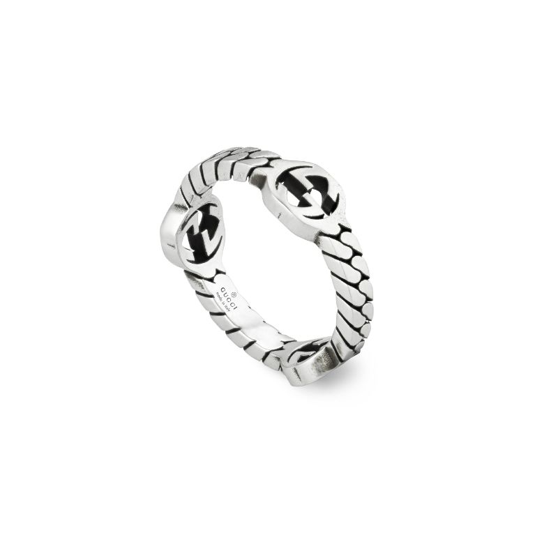 Gucci Interlocking G Thin Gourmette Ring