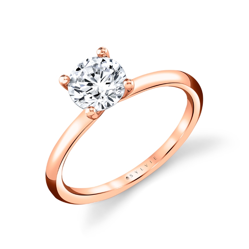 Sylvie Round Cut Solitaire Engagement Ring - Amelia
