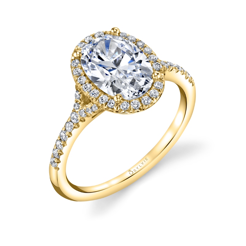 Sylvie Oval Cut Halo Engagement Ring - Alexandra
