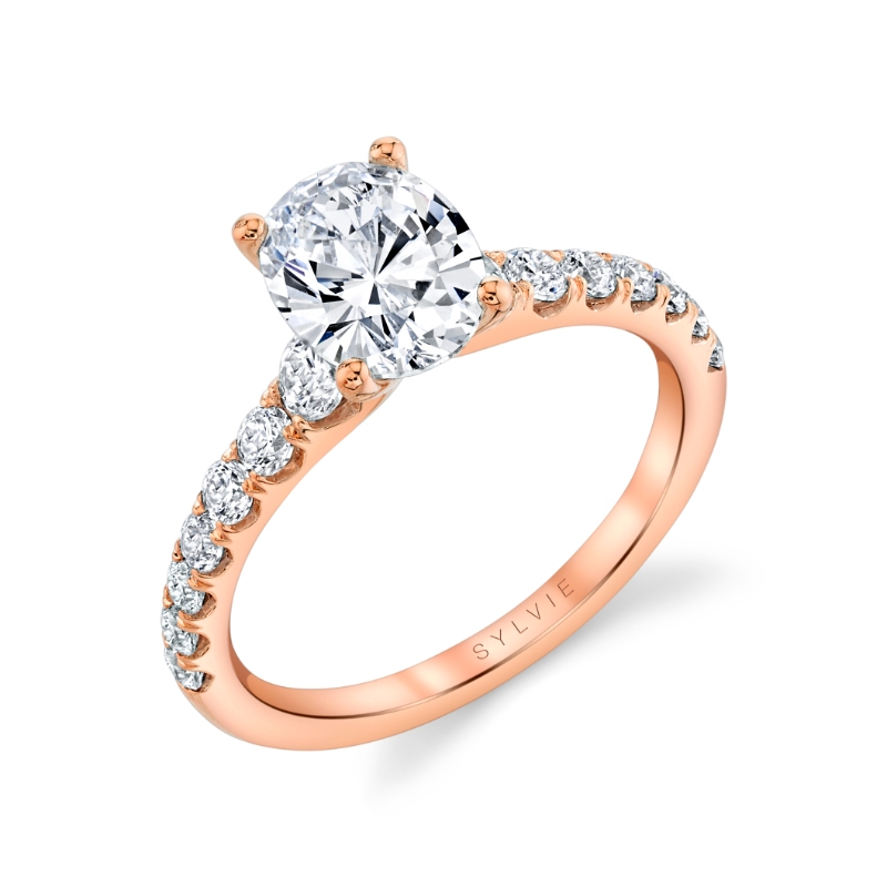 Sylvie Oval Cut Classic Engagement Ring - Veronique