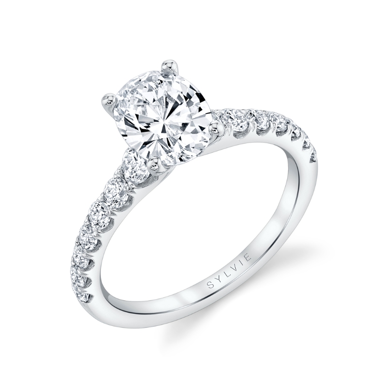 Sylvie Oval Cut Classic Engagement Ring - Veronique