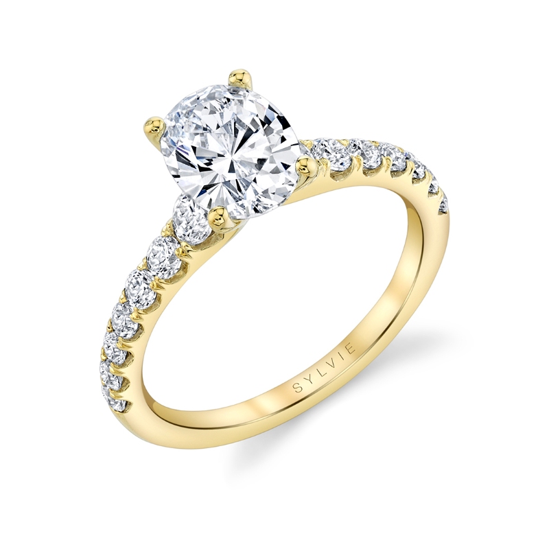 Sylvie Oval Cut Classic Engagement Ring - Veronique