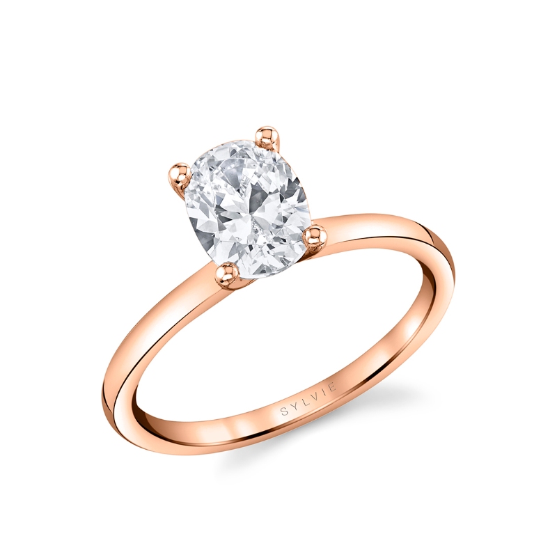 Sylvie Oval Cut Solitaire Engagement Ring - Dominique