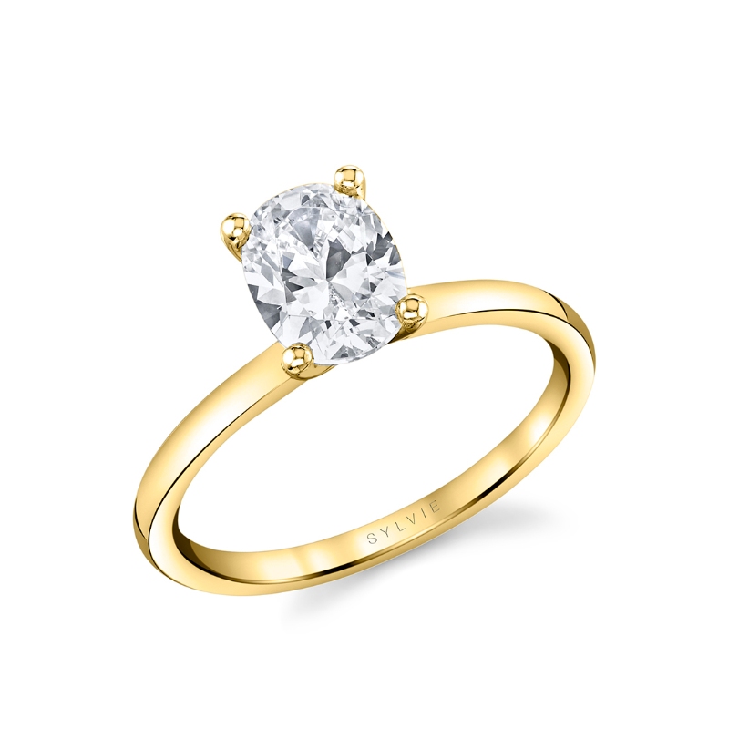 Sylvie Oval Cut Solitaire Engagement Ring - Dominique