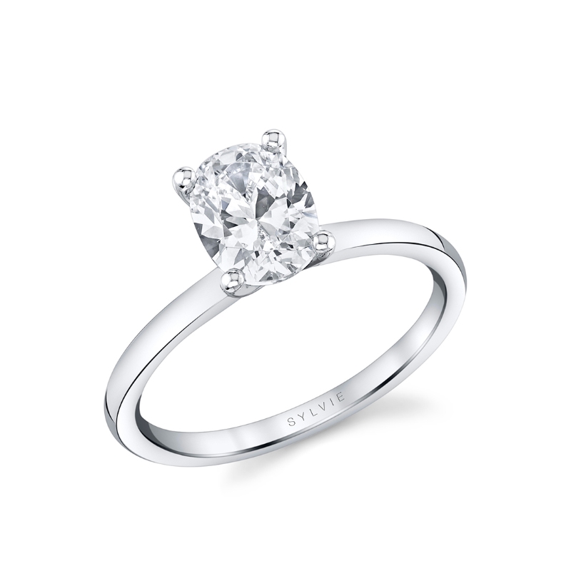 Sylvie Oval Cut Solitaire Engagement Ring - Dominique