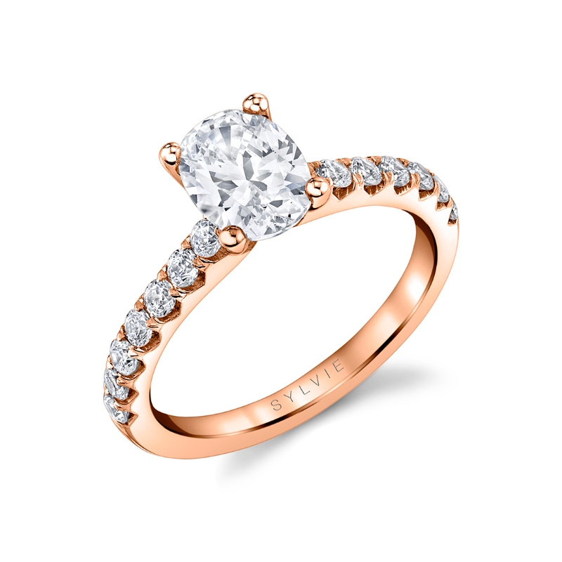 Sylvie Oval Cut Classic Engagement Ring - Aimee
