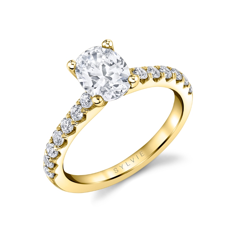 Sylvie Oval Cut Classic Engagement Ring - Aimee