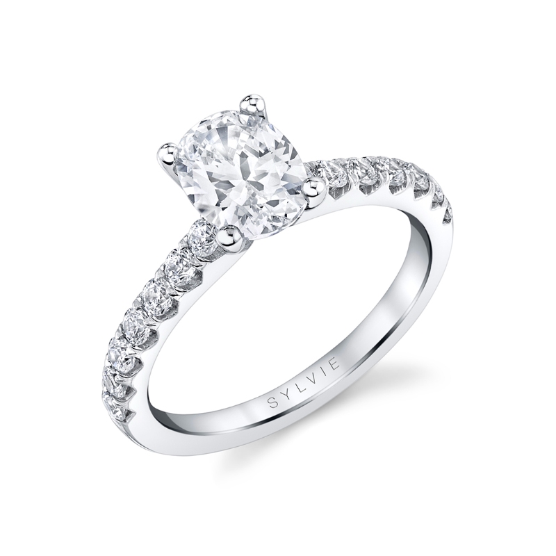 Sylvie Oval Cut Classic Engagement Ring - Aimee
