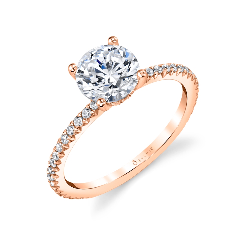 Sylvie Round Cut Classic Engagement Ring - Maryam