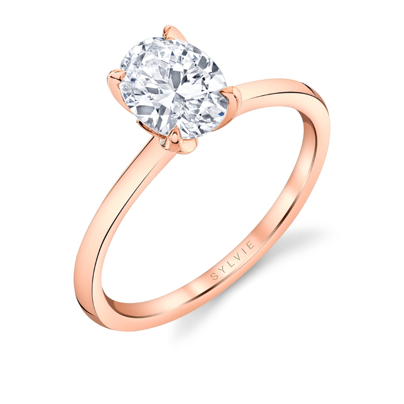 Sylvie Tulira Solitaire Petal Prong Engagement Ring - Fawn