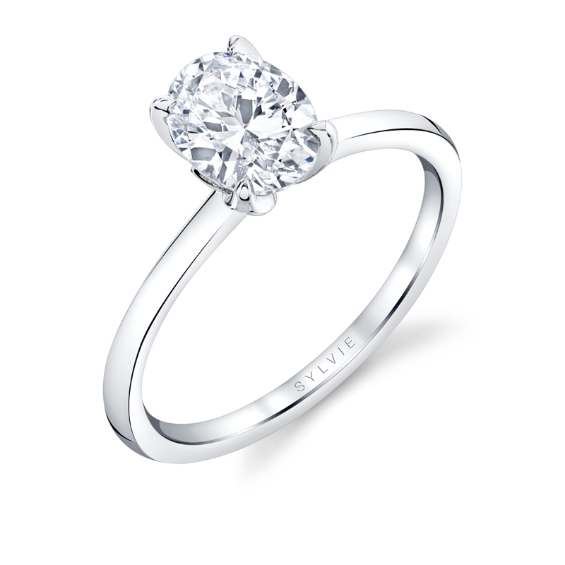 Sylvie Tulira Solitaire Petal Prong Engagement Ring - Fawn