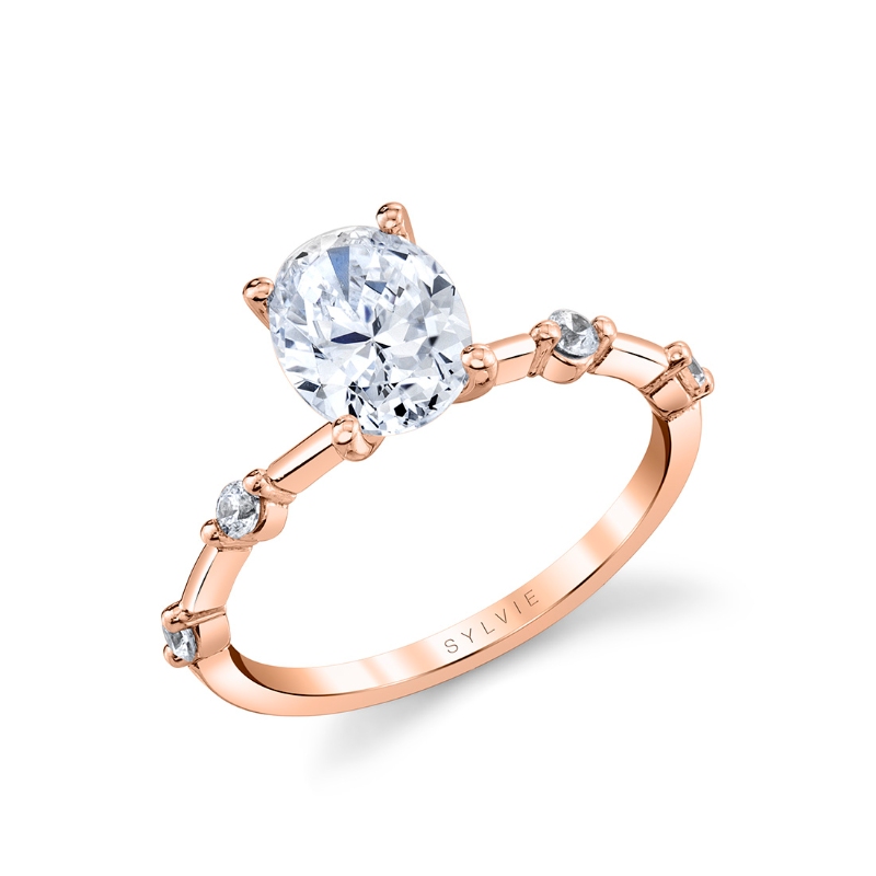 Sylvie Oval Cut Diamond Engagement Ring - Eniko