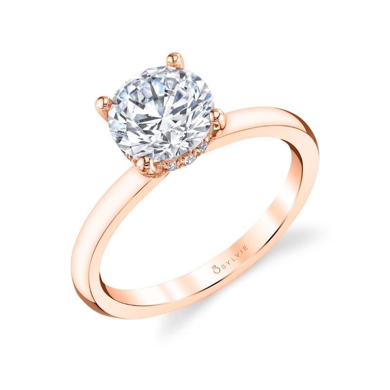 Sylvie Round Cut Solitaire Engagement Ring - Joanna