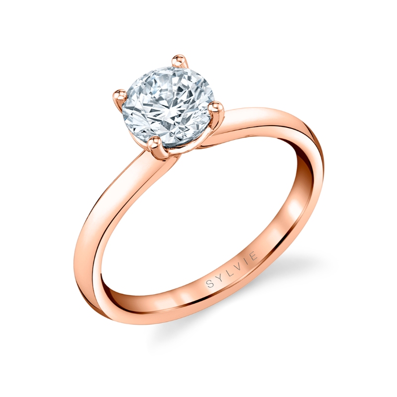 Sylvie Round Cut Solitaire Engagement Ring - Hestia