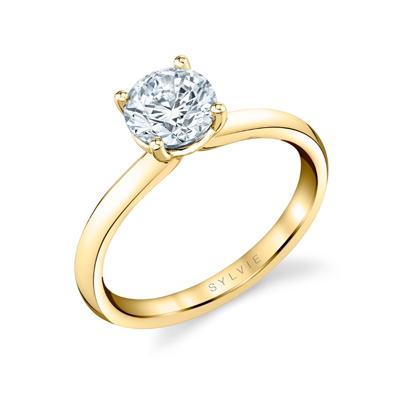 Sylvie Round Cut Solitaire Engagement Ring - Hestia