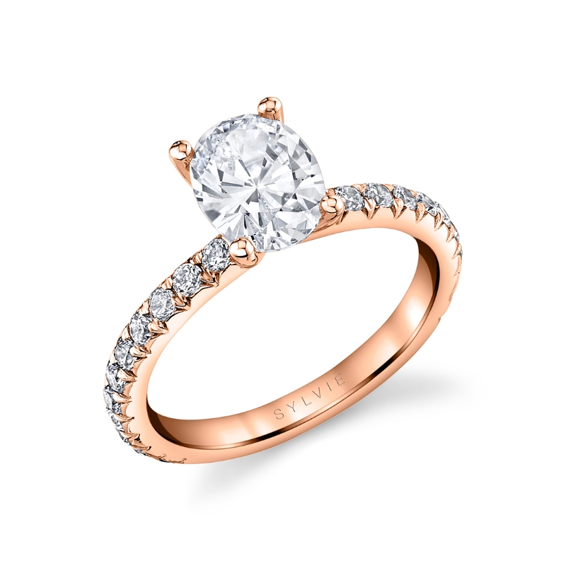 Sylvie Oval Cut Classic Engagement Ring - Vanessa