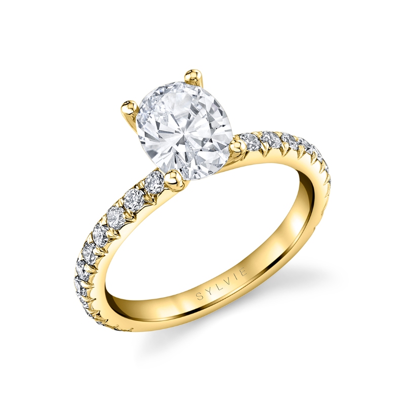 Sylvie Oval Cut Classic Engagement Ring - Vanessa