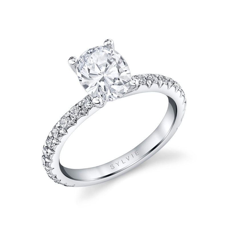Sylvie Oval Cut Classic Engagement Ring - Vanessa