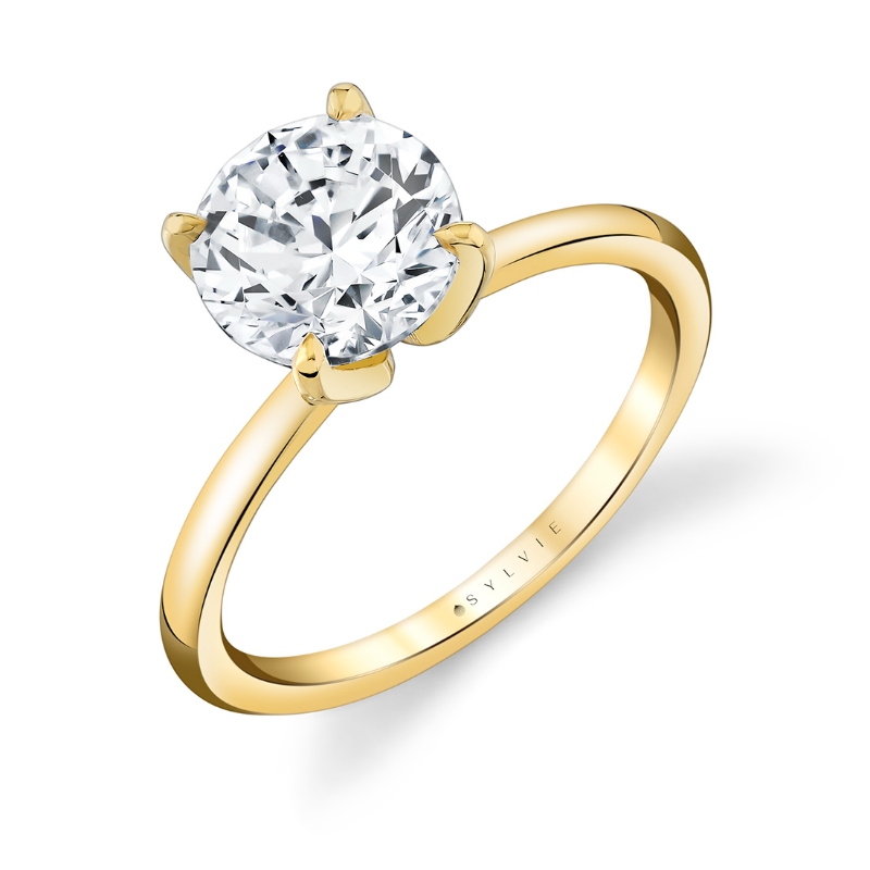 Sylvie Tulira Solitaire Marquise Petal Prong Engagement Ring - Chrys