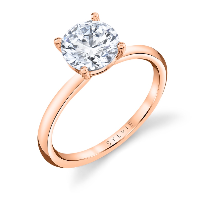 Sylvie Round Cut Solitaire Engagement Ring - Blake