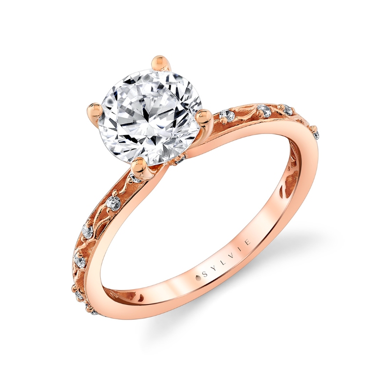 Sylvie Tulira Flower and Vine Engagement Ring - Fauna