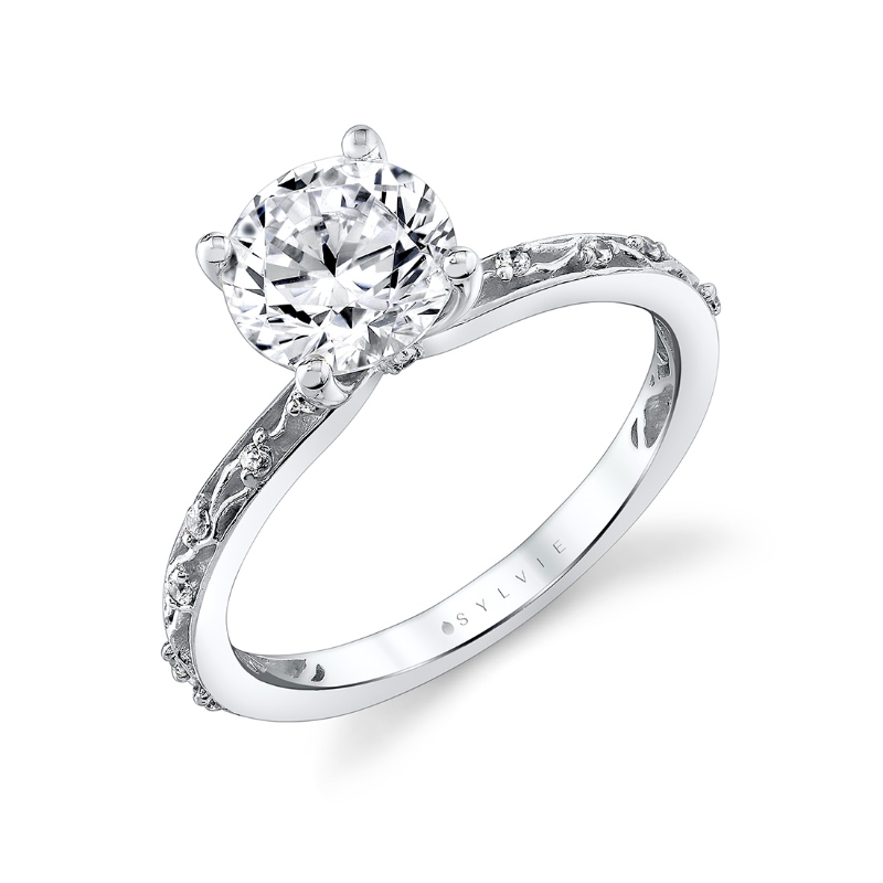 Sylvie Tulira Flower and Vine Engagement Ring - Fauna