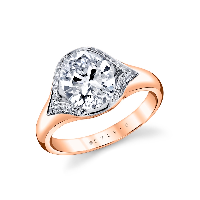 Sylvie Shell Auranova Riva Split Shank Engagement Ring - Calista