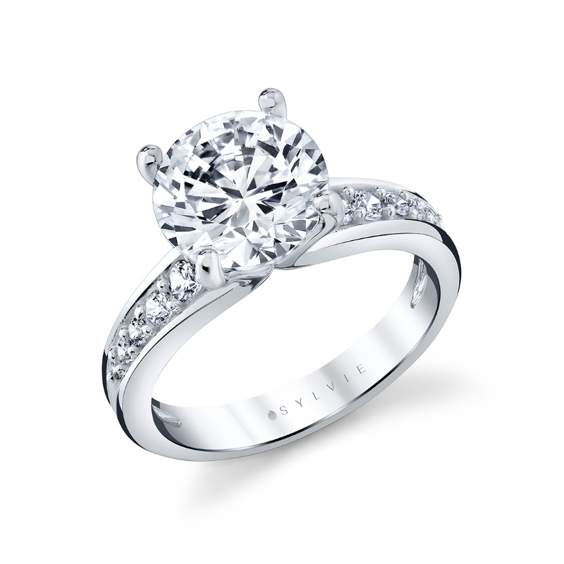 Sylvie Auravie Channel Set Graduated Diamond Engagement Ring - Kalla