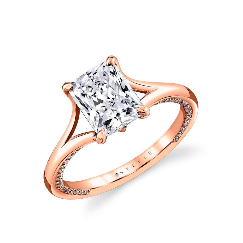 Sylvie Iconelle Solitaire Shell Taper Engagement Ring - Beatrix
