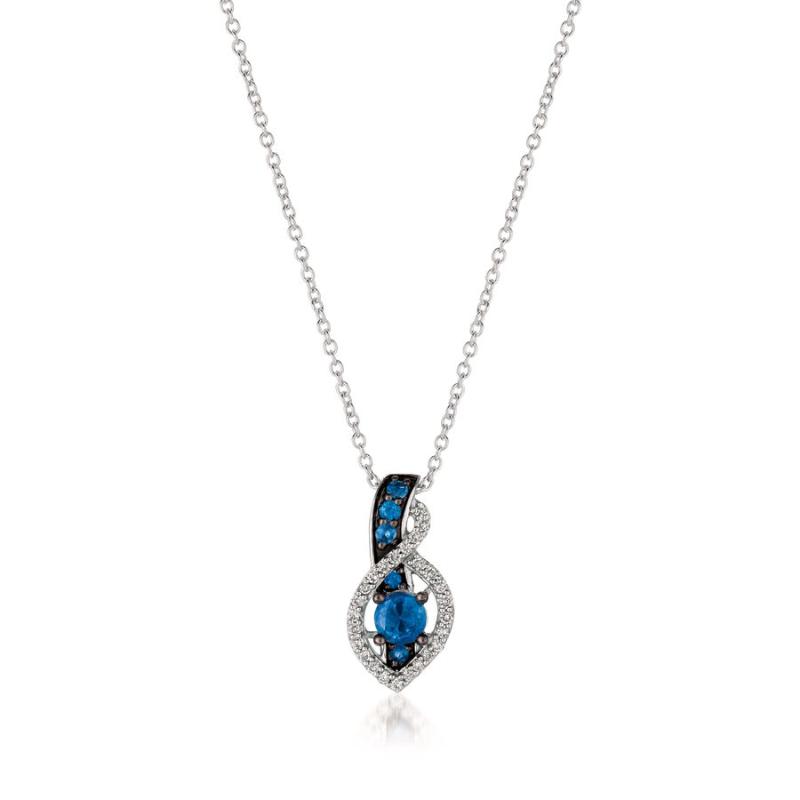 Le Vian&reg; Pendant featuring 1/3 cts. Blueberry Sapphire&trade; , 1/10 cts. Vanilla Diamonds&reg; set in 14K Vanilla Gold&reg;