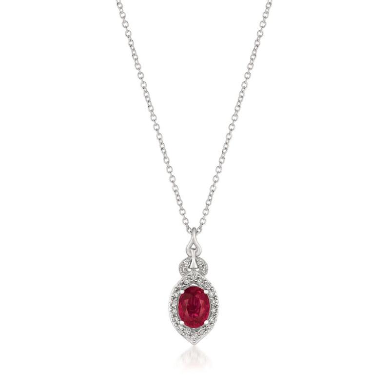 Le Vian&reg; Pendant featuring 3/4 cts. Passion Ruby&reg; , 1/5 cts. Vanilla Diamonds&reg; set in 14K Vanilla Gold&reg;