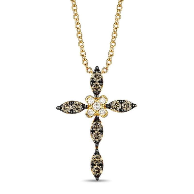 Le Vian&reg; Pendant featuring 1/20 cts. Nude Diamonds&trade; , 1/3 cts. Chocolate Diamonds&reg; set in 14K Honey Gold&trade;