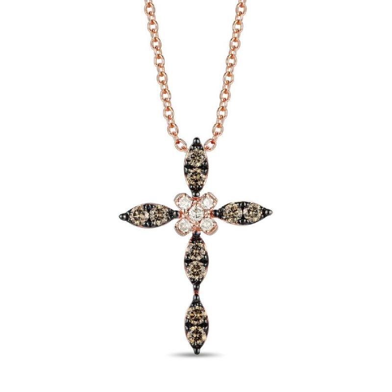Le Vian&reg; Pendant featuring 1/20 cts. Nude Diamonds&trade; , 1/3 cts. Chocolate Diamonds&reg; set in 14K Strawberry Gold&reg;