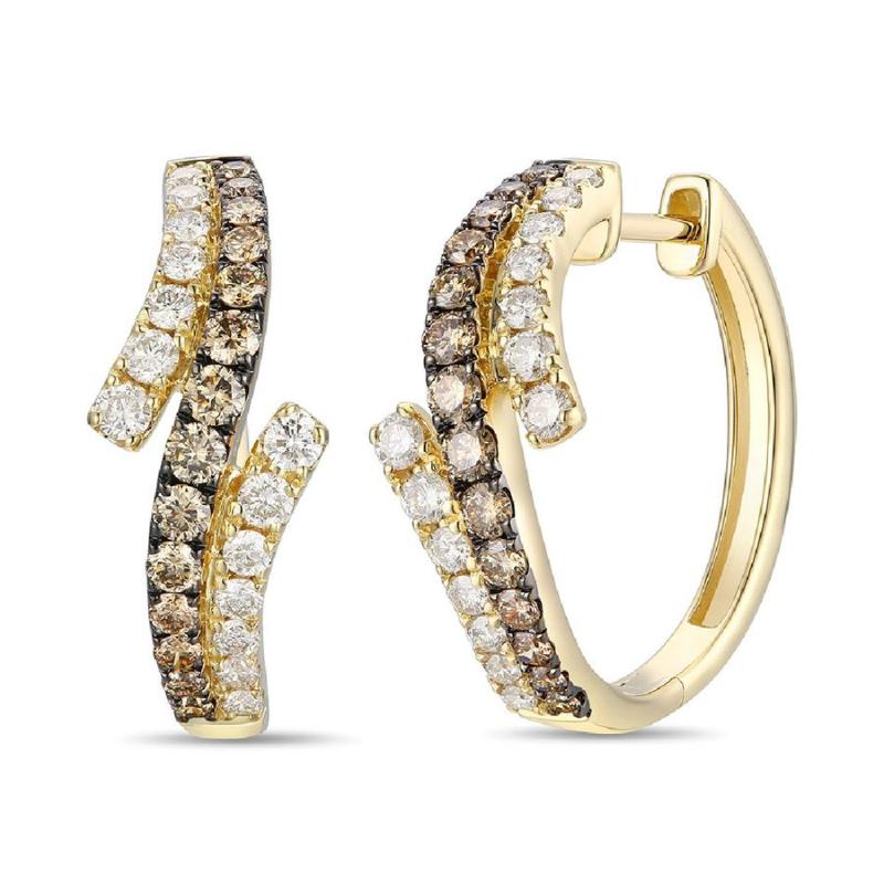 Le Vian&reg; Earrings featuring 5/8 cts. Chocolate Diamonds&reg; , 1/2 cts. Nude Diamonds&trade; set in 14K Honey Gold&trade;
