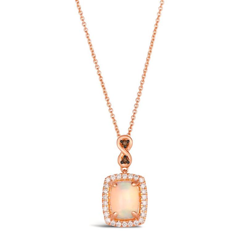 Le Vian Chocolatier&reg; Pendant featuring 5/8 cts. Neopolitan Opal&reg; , Chocolate Diamonds&reg; , 1/6 cts. Vanilla Diamonds&reg; set in 14K Strawberry Gold&reg;